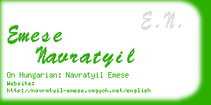 emese navratyil business card